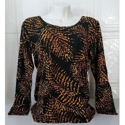 BLUSA FOLHAGEM MANGA LONGA